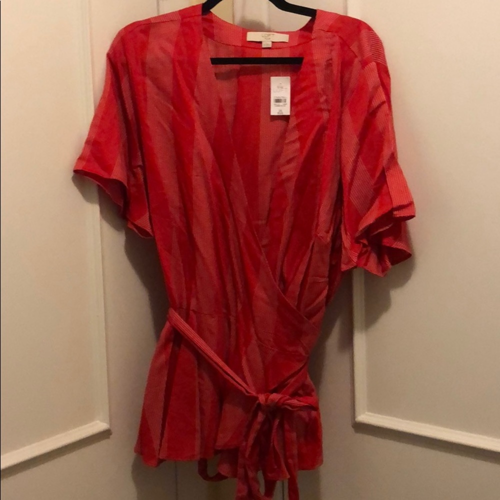 LOFT red blouse